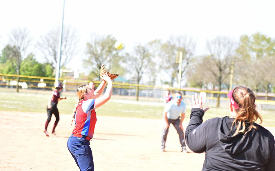 Koda Roush looks to make a catch.