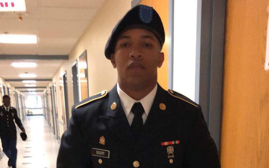 Leroy Joseph Scott III is seen here in an undated photo. Scott was found dead in Kittitas County, Wash., on April 25, 2020. Former soldier Joshua Gerald was found guilty of murder in the second degree on Thursday, March 10, 2022, in connection with Scott’s death. Another former soldier, Raylin James, was convicted of murder in the first degree Jan. 20, 2022, for his role in Scott’s death. 