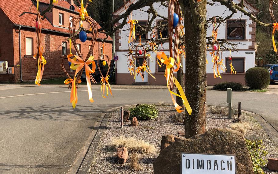 Dimbach is the nearest village to the Dimbacher Buntsandstein high path in Germany’s Pfalz Forest. Hikers cross through the village of less than 200 residents when completing the 6-mile circular route.