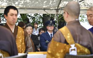 Col. Richard McElhaney, 374th Airlift Wing commander, attends a ceremony honoring fallen World War II airmen and Japanese civilains at Sengen Shrine in Shizuoka, Japan, June 21, 2025.