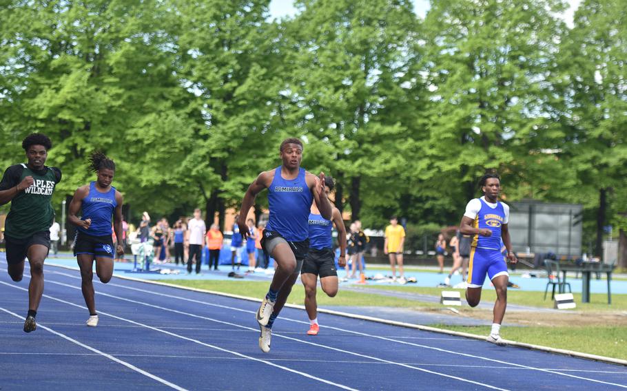 Jonathan King was fastest in the 100.