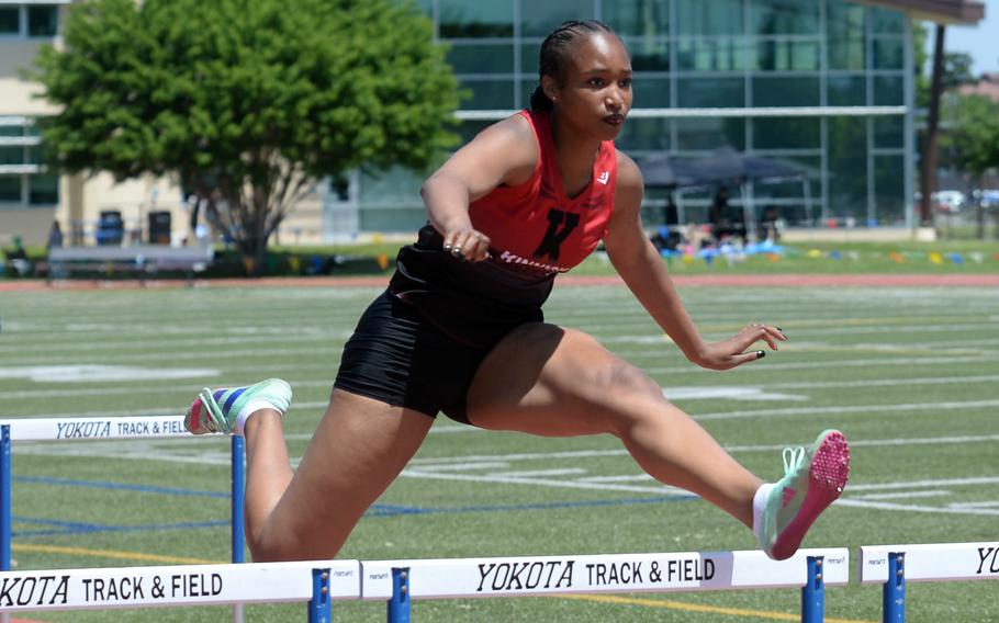 Ja'lilah Brice won both the 100 hurdles and the long jump, helping Nile C. Kinnick repeat as Division I school champion.