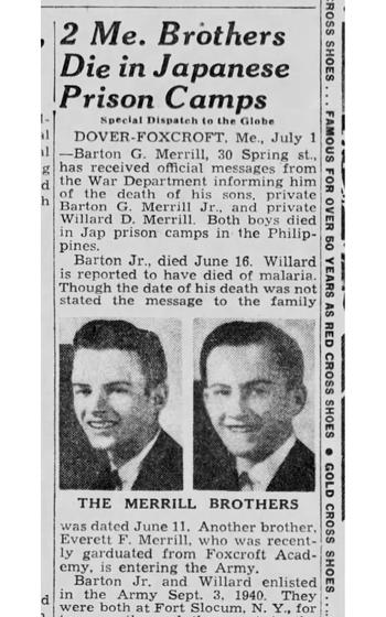 A strip of a black-and-white newspaper with two photos between blocks of text.