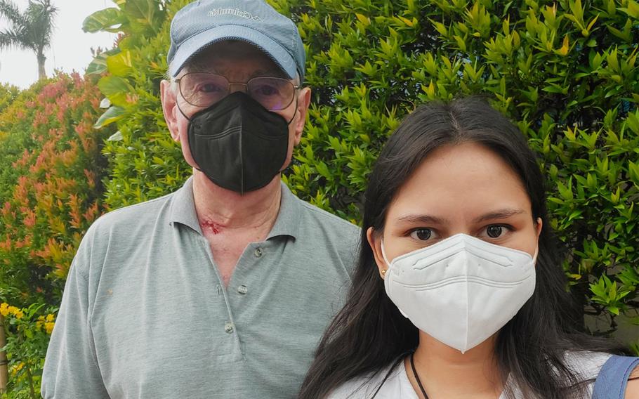 Megan Slattery and her father, Leighton Slattery, are navigating coronavirus restrictions in Jakarta, Indonesia. 