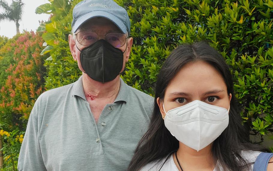 Megan Slattery and her father, Leighton Slattery, are navigating coronavirus restrictions in Jakarta, Indonesia. 