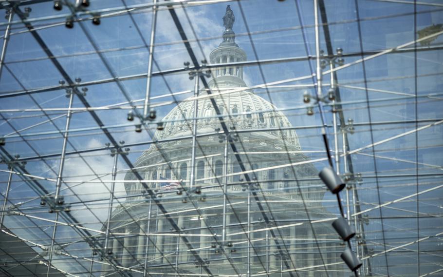 Looking up at the U.S. Capitol dome.