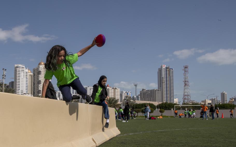 Playground activities at the Defense Department elementary school in Manama, Bahrain, will have to wait. Students there return from winter break with remote learning in place.