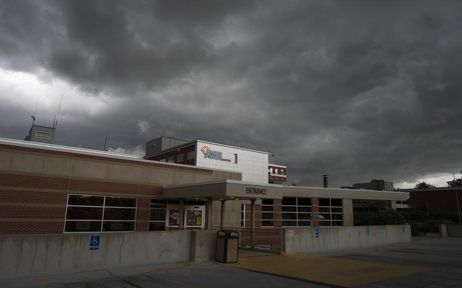 The main entrance of Katherine Shaw Bethea Hospital in Dixon, Ill., on August 24, 2021.