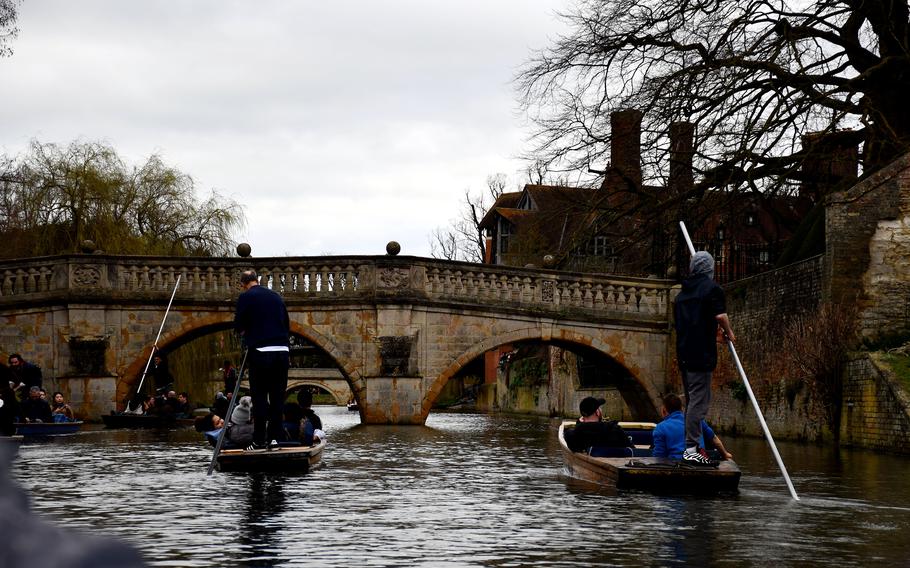 Various punting companies offer tours on the River Cam seven days a week in Cambridge, England.