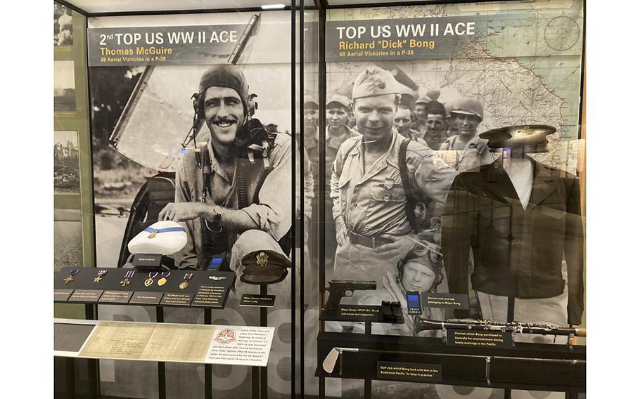 World War II flying aces Thomas McGuire and Richard &quot;Dick&quot; Bong celebrated at the National Museum of the U.S. Air Force.