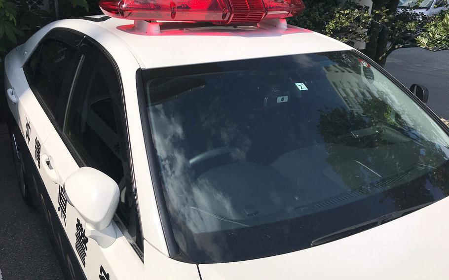 Japanese police on Okinawa say they arrested a U.S. Marine on suspicion of drunken driving early Saturday, Nov. 6, 2021, just as he was attempting to leave the scene of an accident.