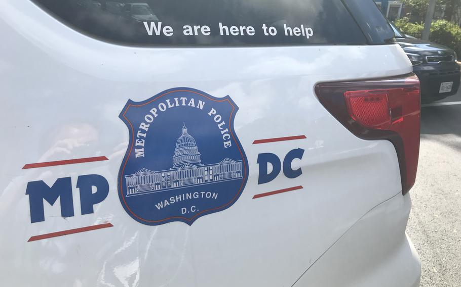 A police vehicle in Washington, D.C., on Oct. 10, 2019.