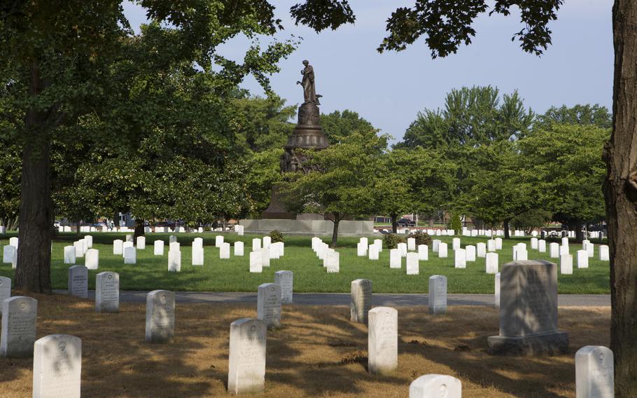 The Confederate Memorial at Arlington National Cemetery, pictured in 2017, has stood for more than a century.
