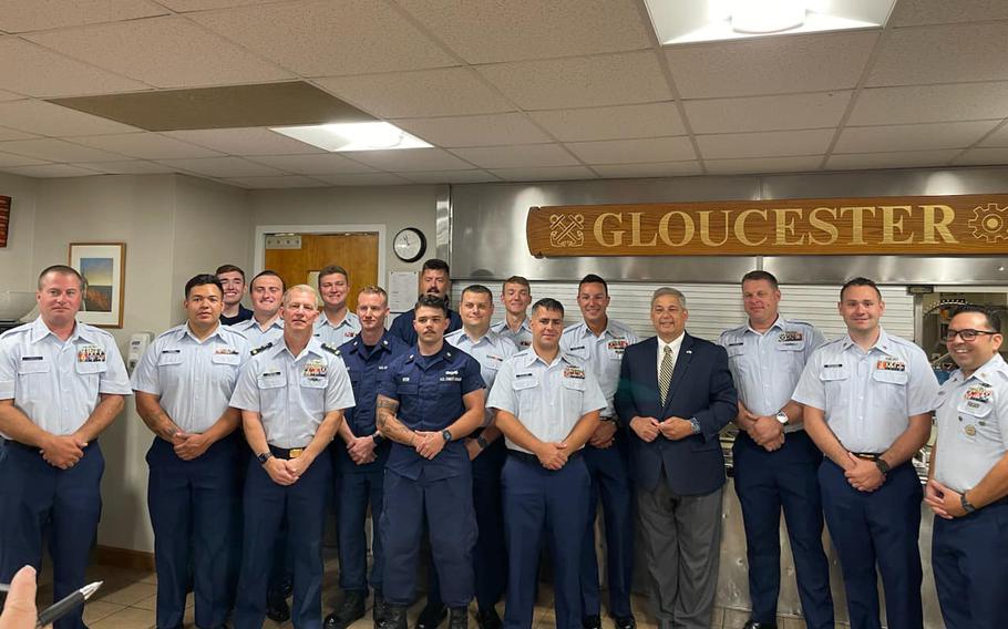 Coast Guard Station Gloucester was honored Aug. 18, 2023, in an appreciation ceremony led by Gloucester Mayor Gregory P. Verga, Massachusetts Senate Minority Leader Bruce Tarr and former mayor Bruce Tobey thanking the station, its personnel and previous personnel for years of service protecting and rescuing the men and women of Gloucester and its Fishery community.