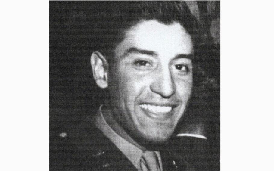 WWII veteran Army Air Force Lt Henry Cervantes, part of the 100th Bomb Group, is seen circa May 1945. 