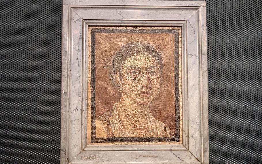 A mosaic of a woman’s face