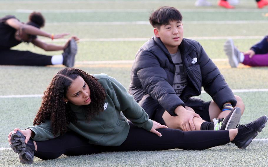 Osan’s triple jump corps features a pair of juniors, Edward Kim and Alexis Jeffress.