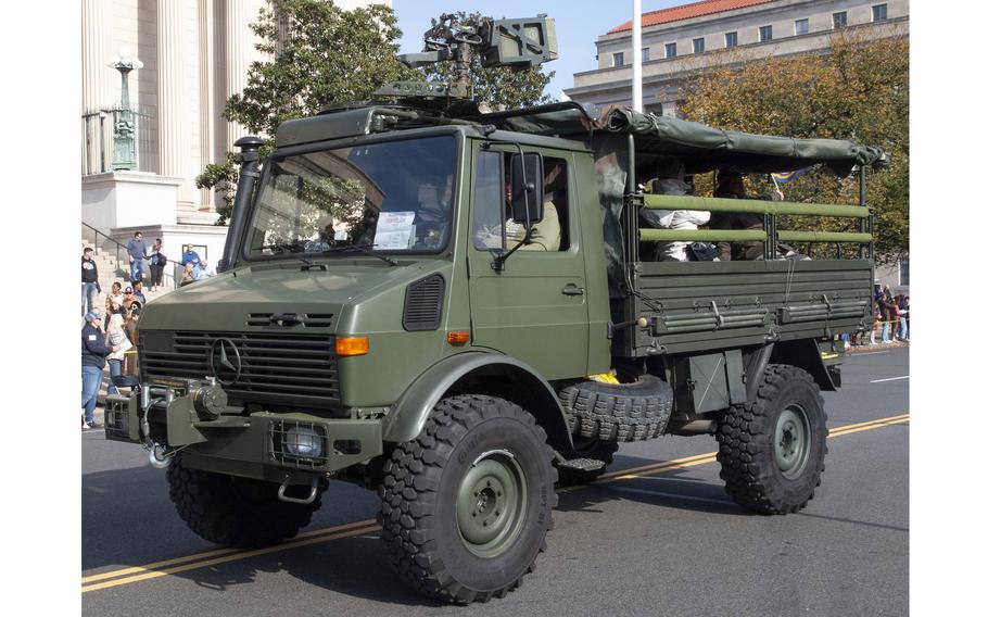 The National Veterans Day Parade on Sunday, Nov. 12, 2023, in Washington. 