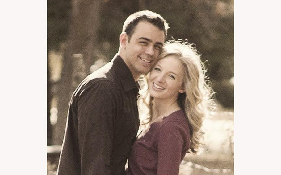 Brittany Alkonis and her husband, Navy Lt. Ridge Aldonis.