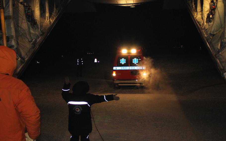 A New Zealand air force C-130 aircraft carried out a medical evacuation of an American patient from McMurdo Station, Antarctica, July 12, 2021. 