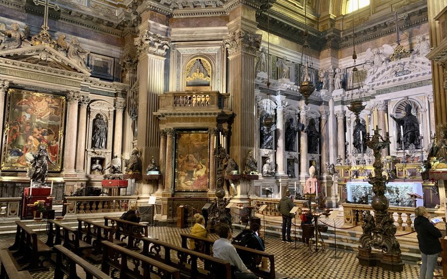 The Chapel of the Treasure of San Gennaro is dedicated to the patron saint of Naples, Italy. It is the site where a ritual is performed three times a year involving a vial of the saint's dried blood. If the blood liquefies, Naples will be blessed, it is believed. Bad fortune is portended for the city if the blood doesn't liquefy. 