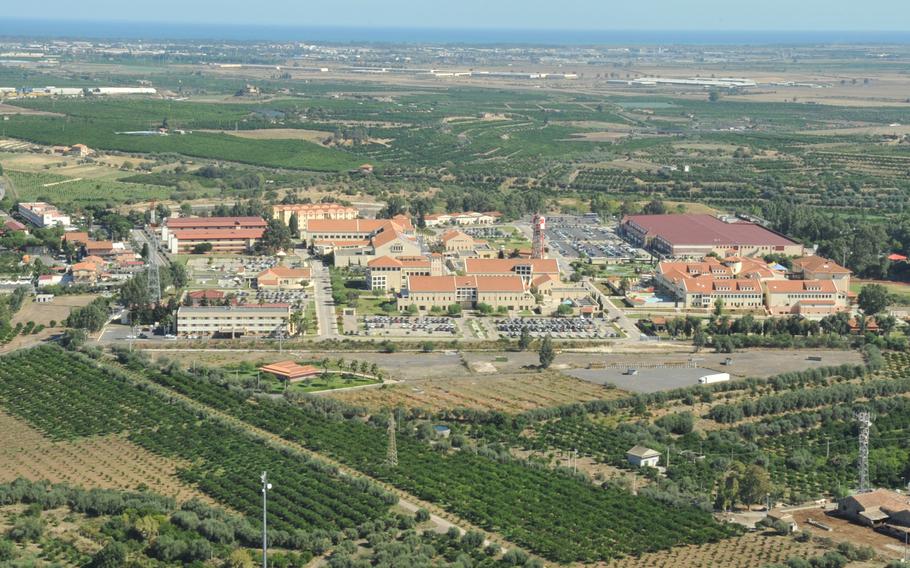 A bird's-eye view of NAS I, one of two sites of Naval Air Station Sigonella in eastern Sicily. 