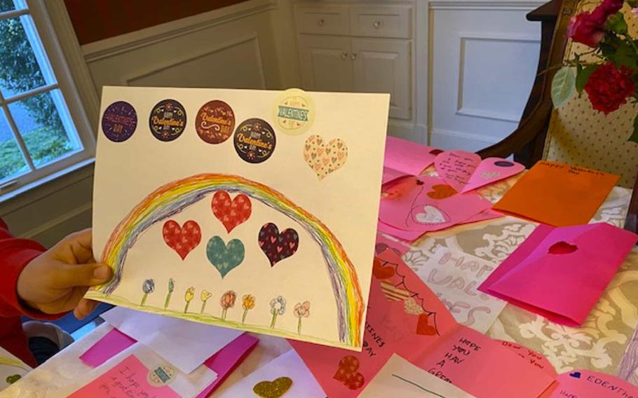 Patrick Kaufmann, 14, said he enjoys looking through the valentines that schoolchildren make for his project in Washington, Maryland and Virginia. “No two are the same,” he said. 