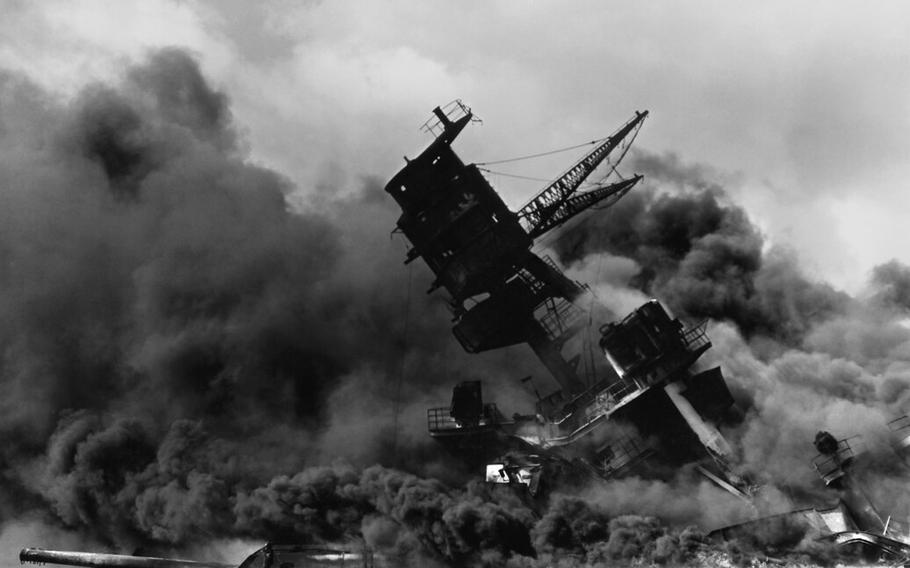 The attack on Pearl Harbor, Dec. 7, 1941.