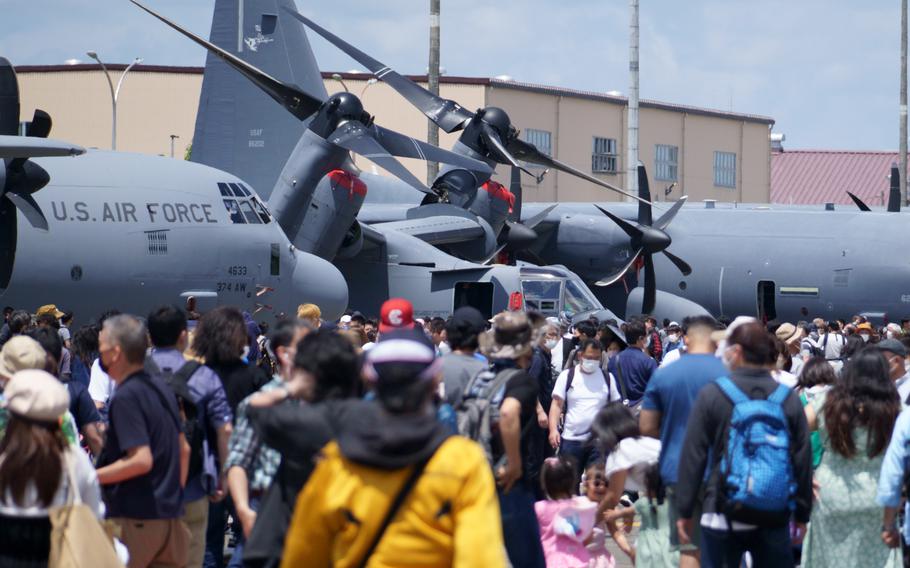 The annual Friendship Festival drew tens of thousands of people to Yokota Air Base, Japan, Sunday, May 22, 2022.