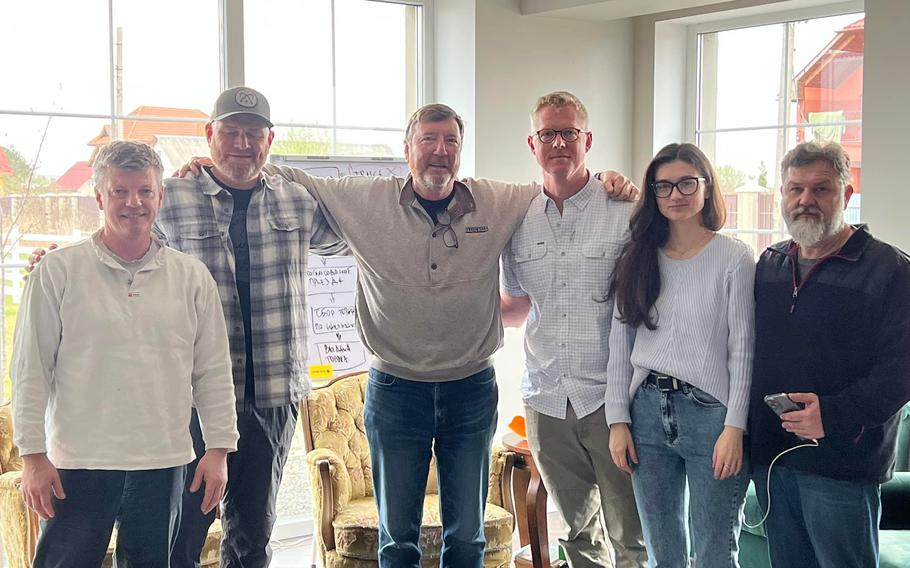 Steve Castlen, a retired Army judge, volunteered to drive humanitarian aid and supplies into Ukraine last week. Photo taken at the home of Radooga ministries in Mukachevo, Ukraine.