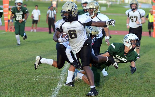 Humphreys' Joshua Canion led all ballcarriers with 153 yards on 16 carries.