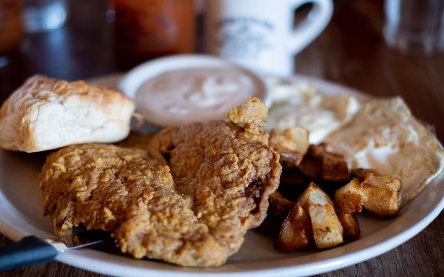 Fried chicken and buttermilk biscuits have been on the menu at Puckett’s since 1950 in Columbia, Tenn.  The restaurant used to be a hardware store. 