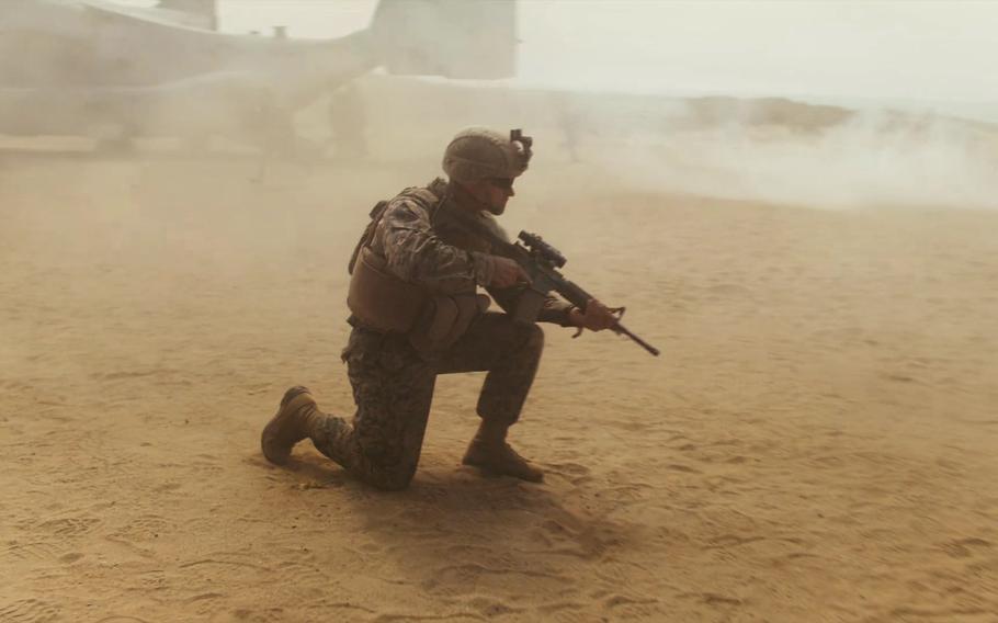 A still image from the U.S. Marine Corps' new recruiting commercial "Full Circle" released Nov. 11, 2021. The video shows the journey from one Marine generation to the next.