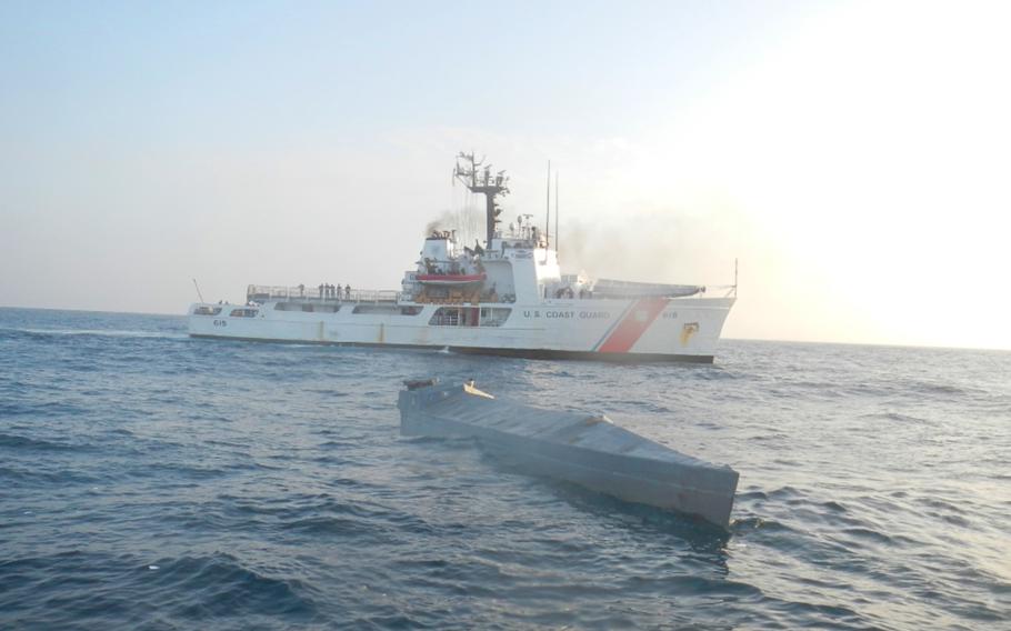 The crew of U.S. Coast Guard Cutter Reliance interdicts a low-profile vessel carrying more than $5 million in illicit narcotics in the Eastern Pacific Ocean, Feb. 15, 2024. 