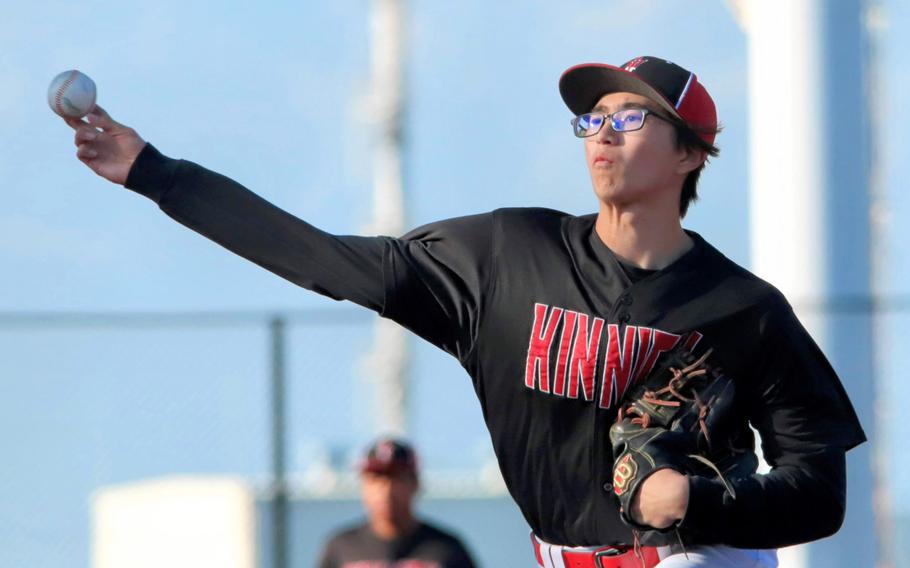 Noah Berhow pitches.