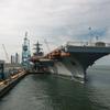 The USS George Washington. The Navy’s two top officials visited the ship Washington to hear from sailors about living and working conditions while the ship is in Newport News Shipbuilding for its overhaul and refueling.