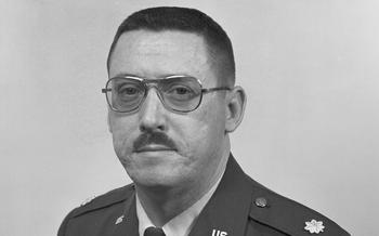 Retired U.S. Air Force Lt. Col. Bill Burhans is seen here in this official U.S. military photo taken upon his promotion to major in 1974. Never-before-seen Stasi documents indicate that Burhans and another U.S. Air Force officer, then-Lt. Col. James Tonge, were subject to a “targeted measure to discredit” them in Germany on Dec. 29, 1979 by the Soviets.