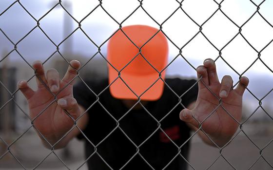 Angelo, 23, an asylum-seeker from Peru, who did not provide a last name, at a park in Commerce City, Colorado on Wednesday, April 19, 2023. (Hyoung Chang/The Denver Post/TNS)