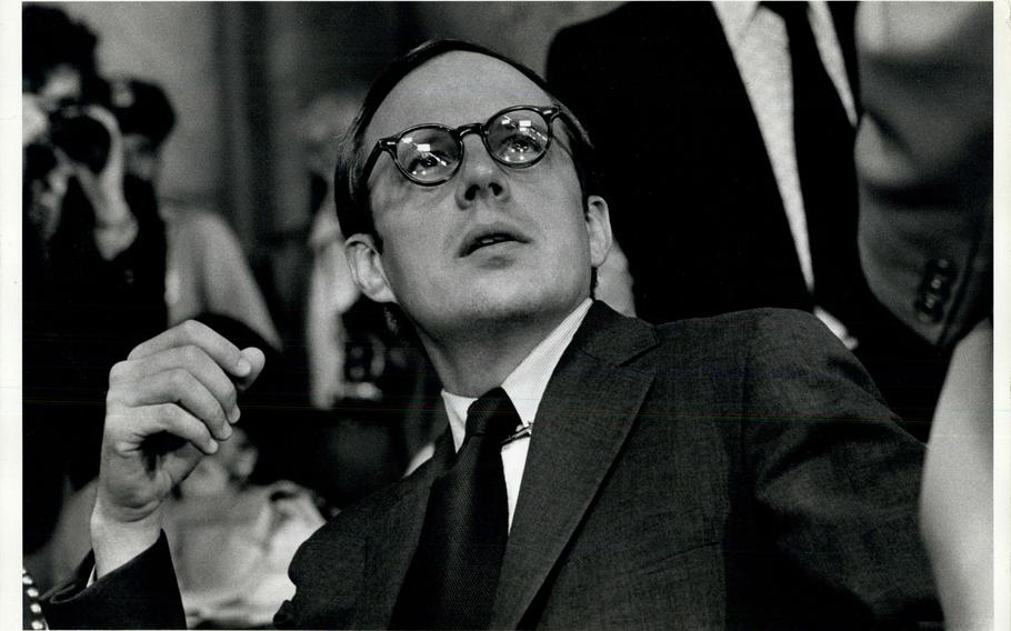 John Dean at the Senate Watergate Hearings, in 1973.