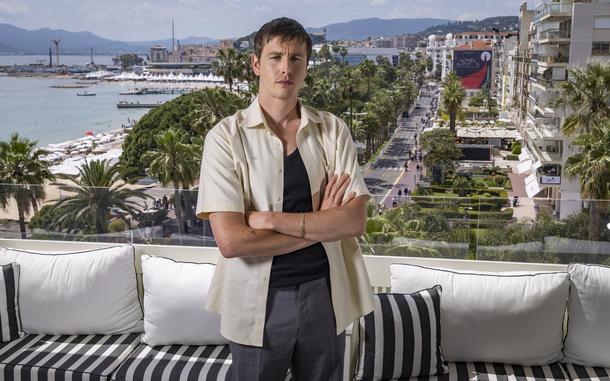 portrait of actor Harris Dickinson at Cannes
