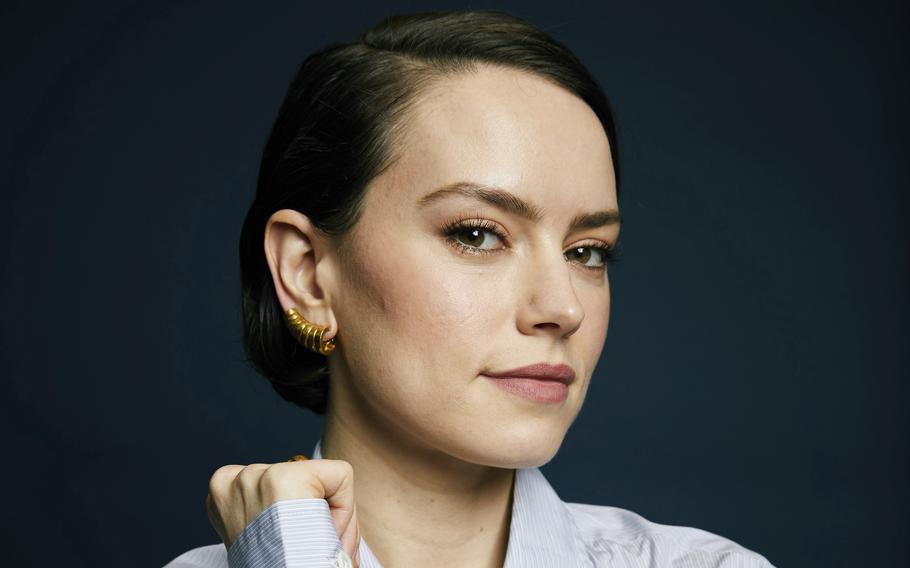 Daisy Ridley, shown Jan. 26, says there’s more humor than expected in her new movie, which has the gloomy title “Sometimes I Think About Dying.” Ridley is also a co-producer on the film.