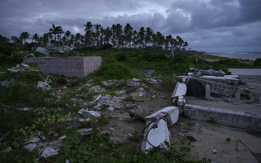 The Vakaloa Beach Resort, a tourist destination on Tonga's main island, was destroyed by the tsunami on Jan. 15, 2022. More than 18 months after the eruption, there is no sign of rebuilding at the property. 