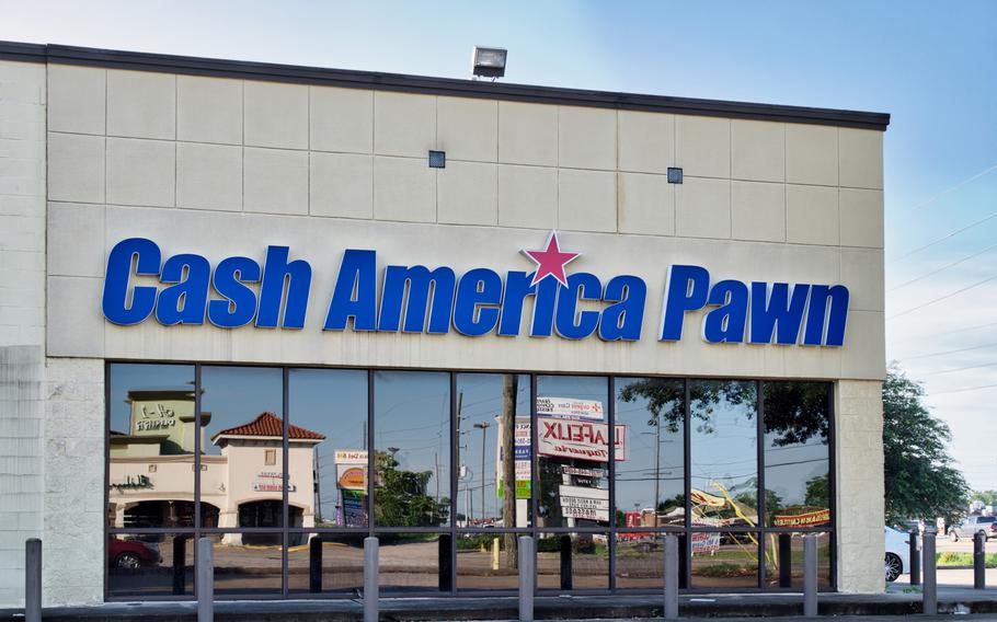 A Cash America Pawn building on June 3, 2021 in Houston.
