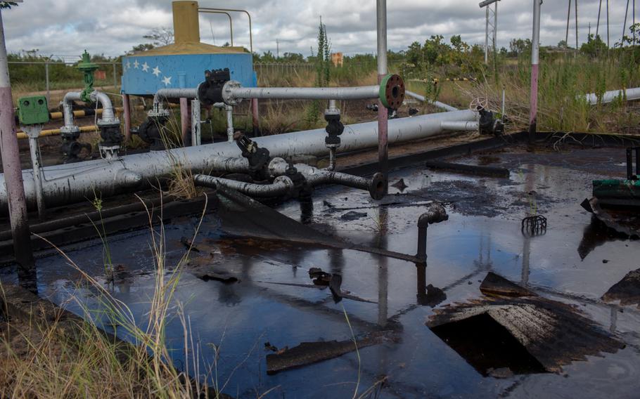 An abandoned Petroleos de Venezuela facility in the Melones oil field in El Tigre, Venezuela, on Oct. 15, 2021. 