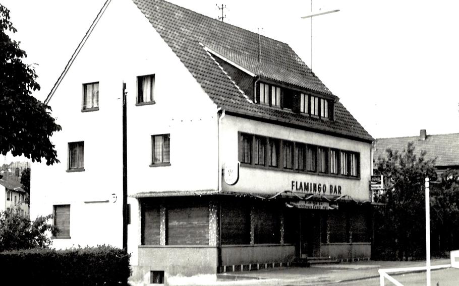 The Flamingo Bar was a popular nightlife hangout for service members in Baumholder, in an undated photo. The building that once housed the Flamingo is still home to a bar catering to soldiers.