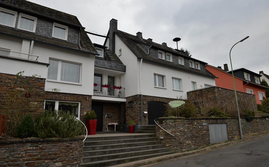 Two houses on a quiet street in Cochem, Germany, once housed the secret entrance to the underground bunker complex of Germany’s federal bank. Today, the buildings are home to Hotel Vintage.