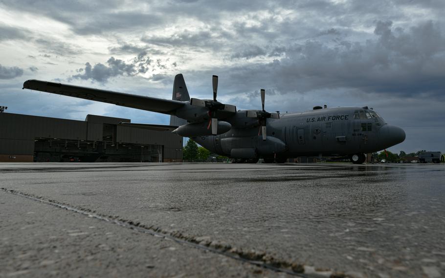 A C-130H Hercules aircraft assigned to the 757th Airlift Squadron sits on the flight line, July 22, 2020, at Youngstown Air Reserve Station in Ohio. C-130H Hercules are capable of operating from rough, dirt strips and are the prime transport for airdropping troops and equipment into hostile areas. The aircraft’s flexible design enables the aircraft to be configured for many different missions.