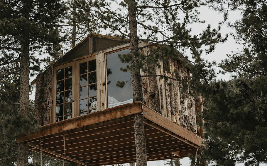 This undated photo provided by Jessica Brookhart shows a treehouse owned by Brookhart in Gold Hill, Colorado. Brookhart bought it recently and occasionally rents it. 