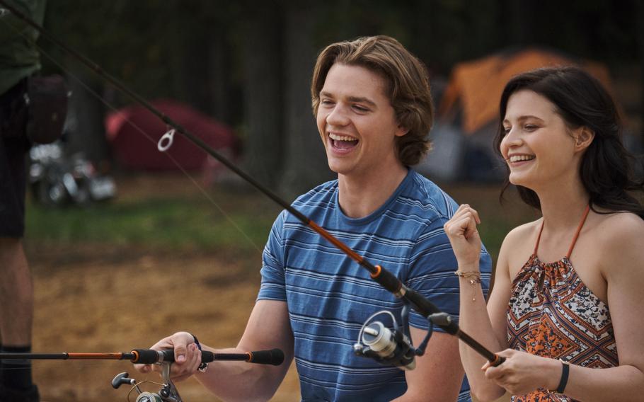 Joel Courtney as Lee and Meganne Young as Rachel in "The Kissing Booth 3." 