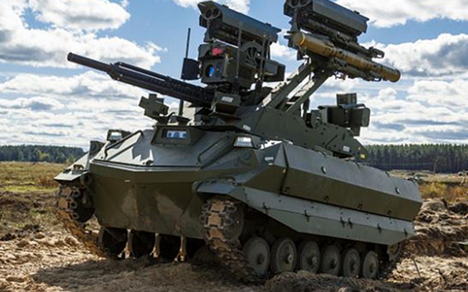 Russia tested two unmanned combat robots this week during the the joint strategic Zapad-2021 exercise with Belarus. 